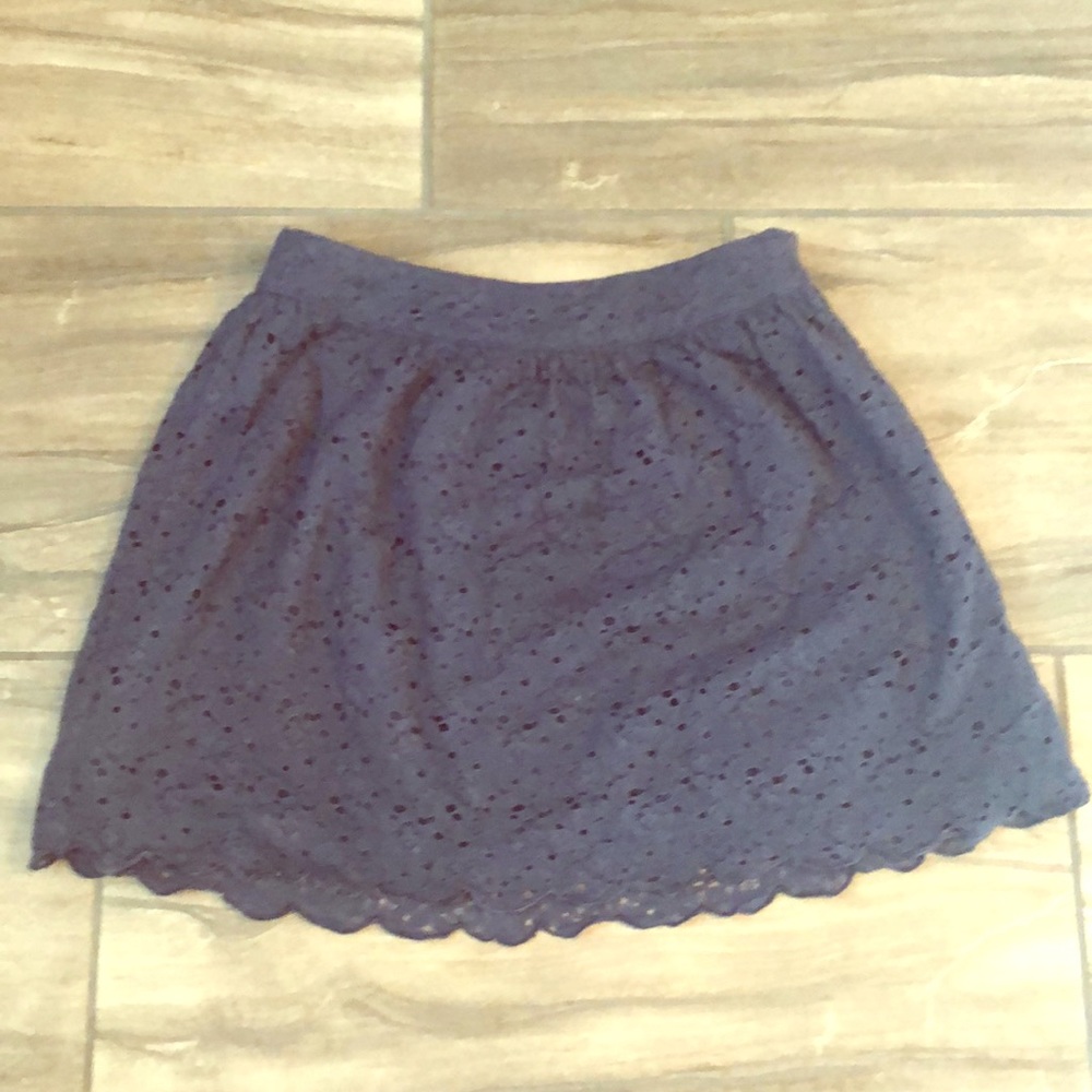 Navy lace skirt